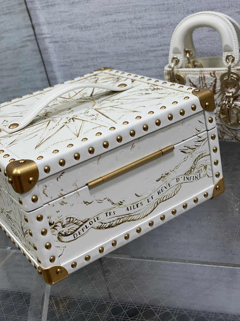 Micro Lady Dior Bag S0856 White Lambskin M54 - Default Title - View 7