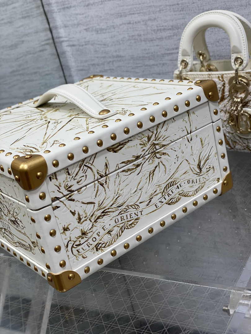 Micro Lady Dior Bag S0856 White Lambskin M54 - Default Title - View 8