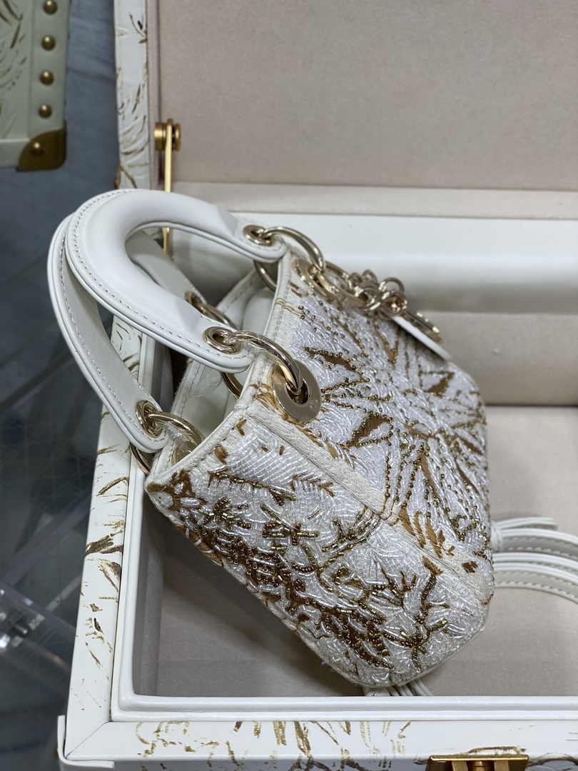 Micro Lady Dior Bag S0856 White Lambskin M54 - Default Title - View 15