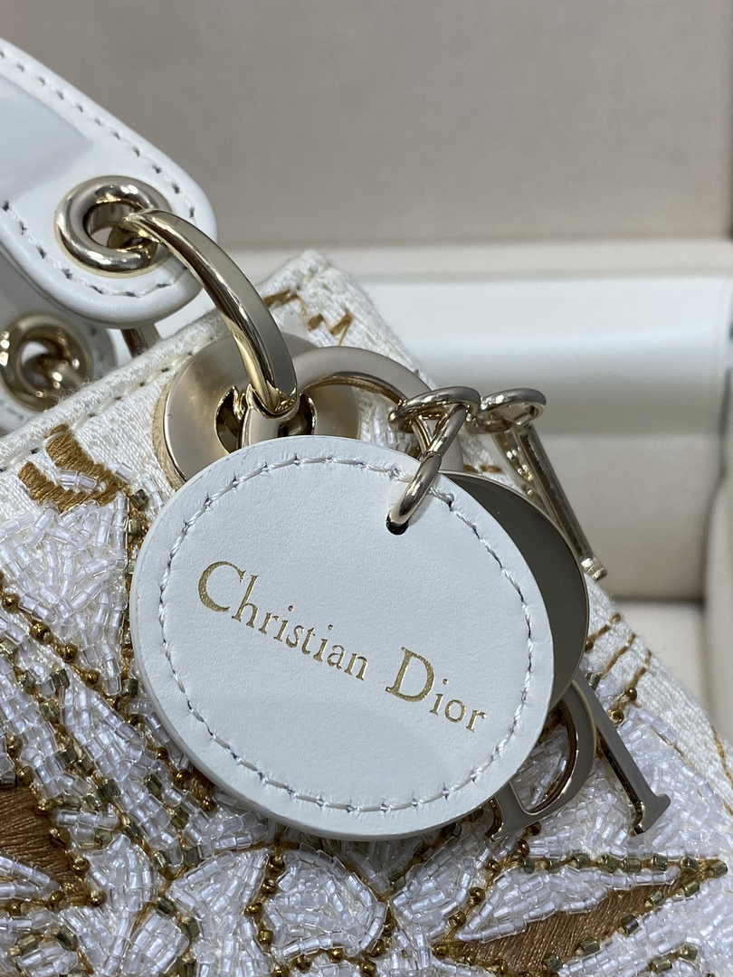 Micro Lady Dior Bag S0856 White Lambskin M54 - Default Title - View 16