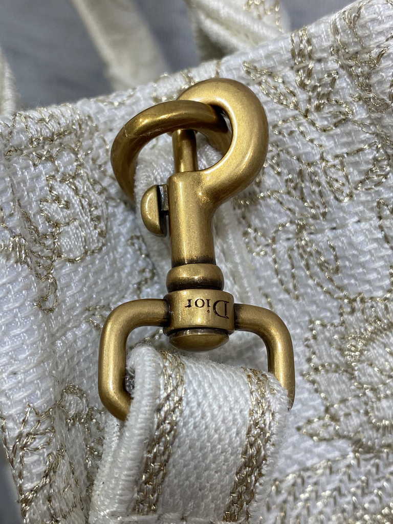 Mini Dior Book Tote Phone Bag S5555 Jardin d'Hiver Metallic Thread