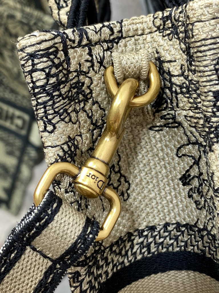Mini Dior Book Tote Phone Bag S5555 Beige Toile de Jouy Reverse Embroidery