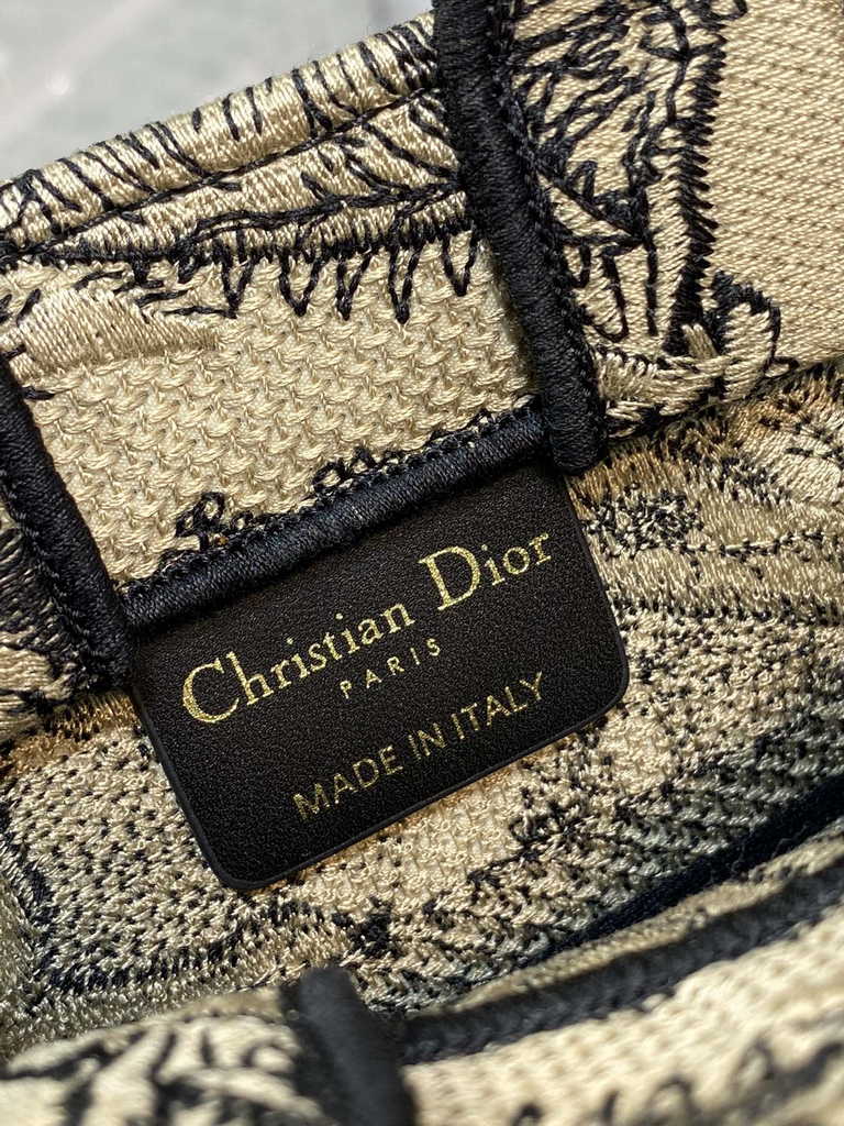 Mini Dior Book Tote Phone Bag S5555 Beige Toile de Jouy Reverse Embroidery