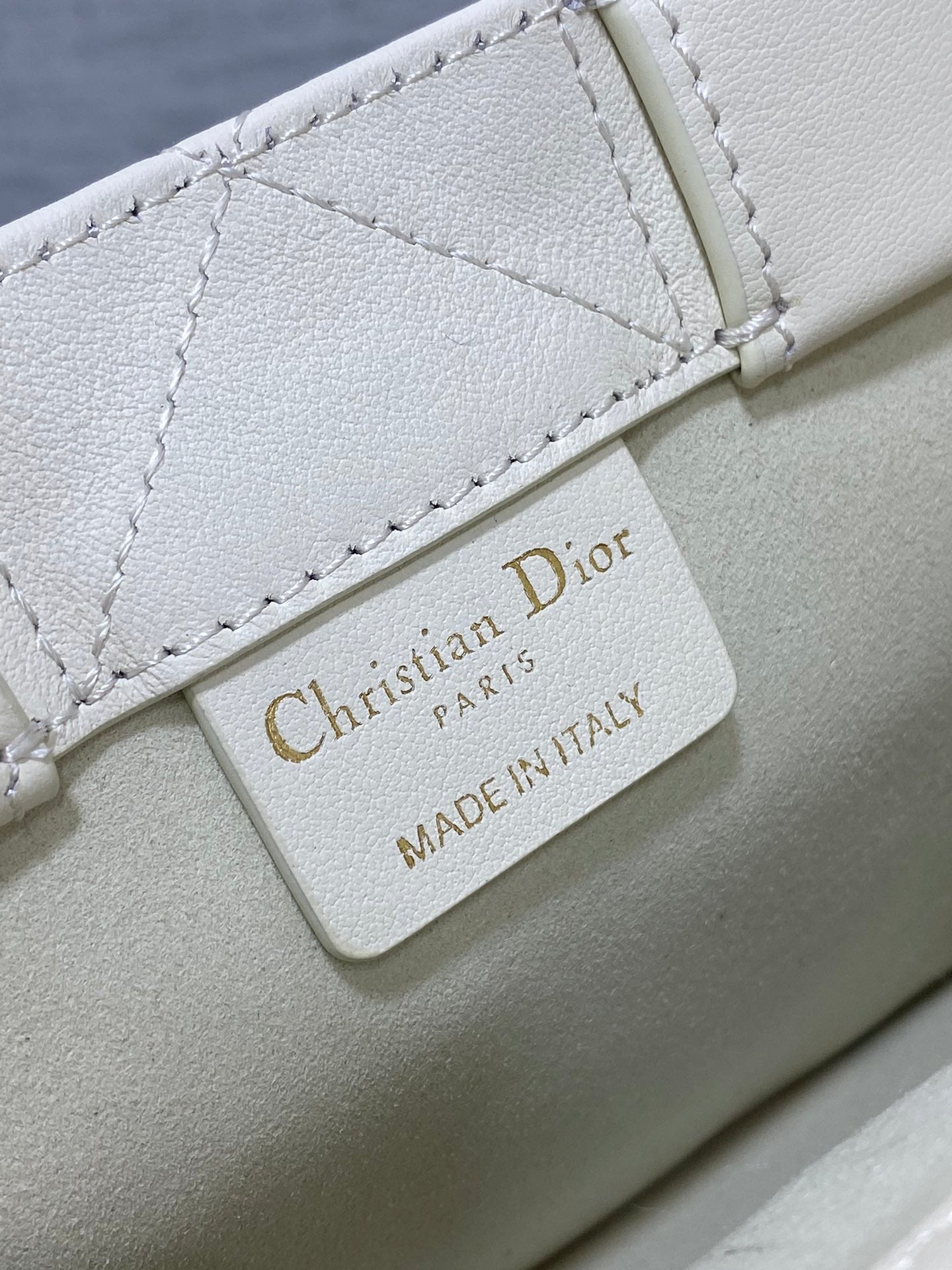Mini Dior Book Tote S5573 White Macrocannage Calfskin