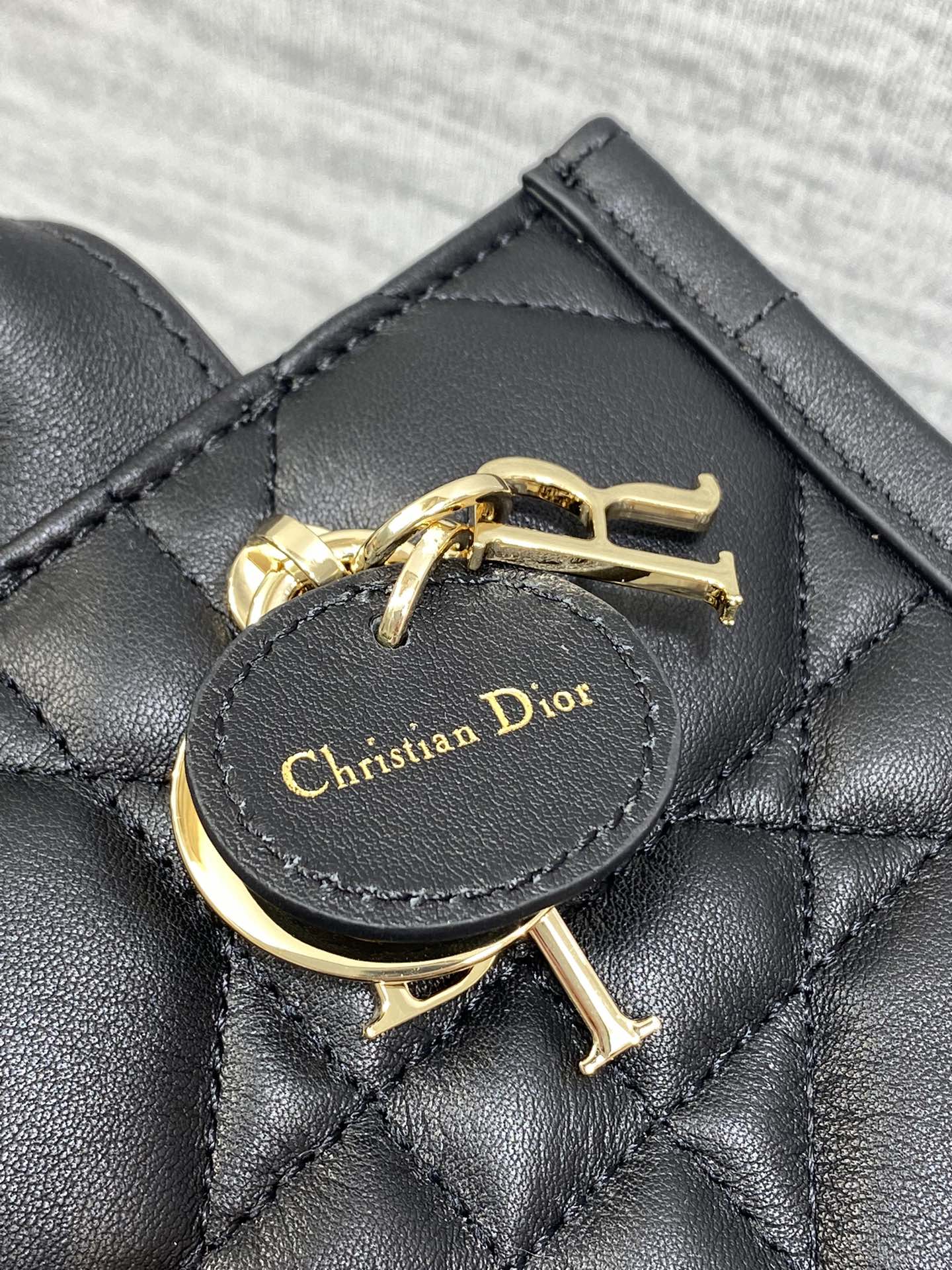 Mini Dior Book Tote S5573 Black Macrocannage Calfskin