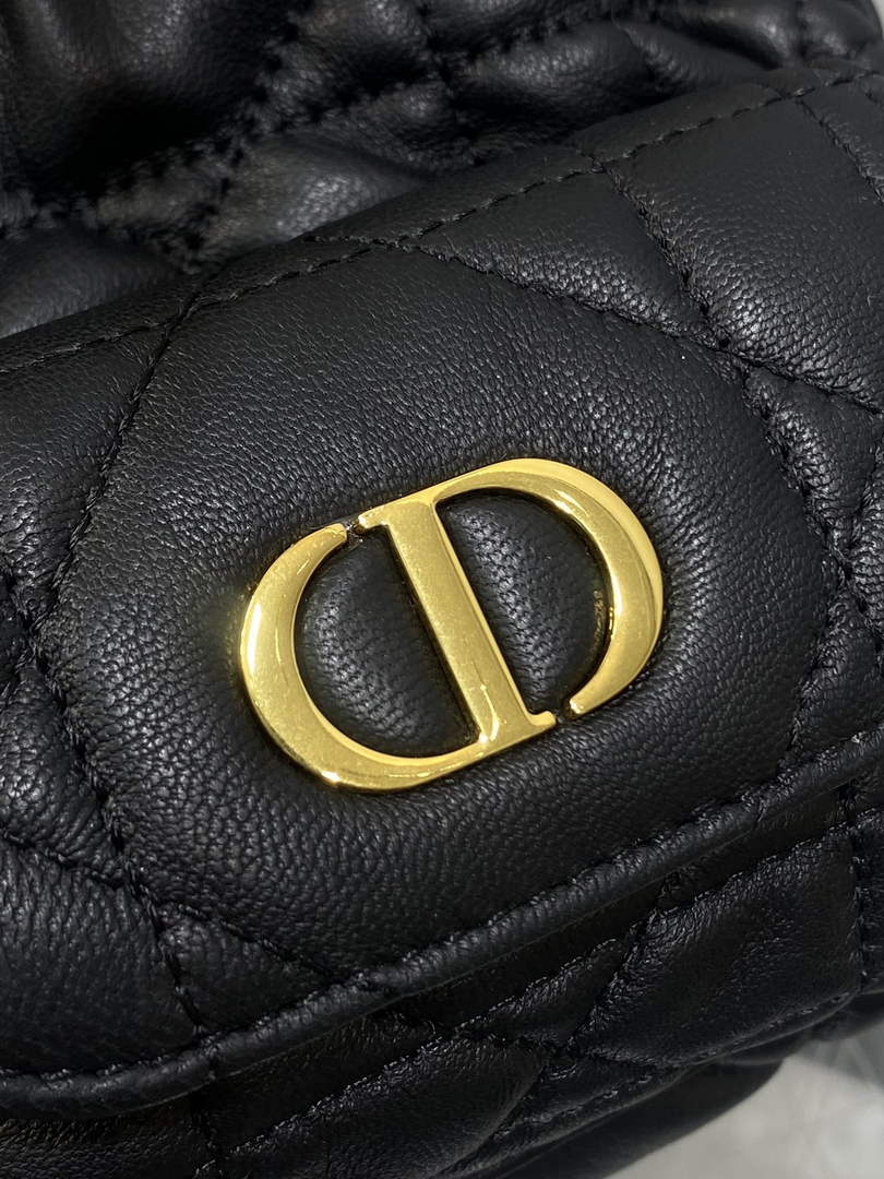 Mini Dior Caro Bucket Bag Black Lambskin M3369 - Default Title - View 9