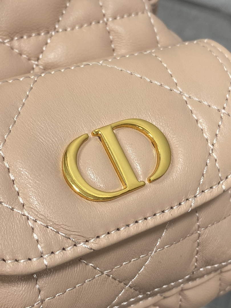 Mini Dior Caro Bucket Bag Powder Pink Lambskin M3369 - Default Title - View 8
