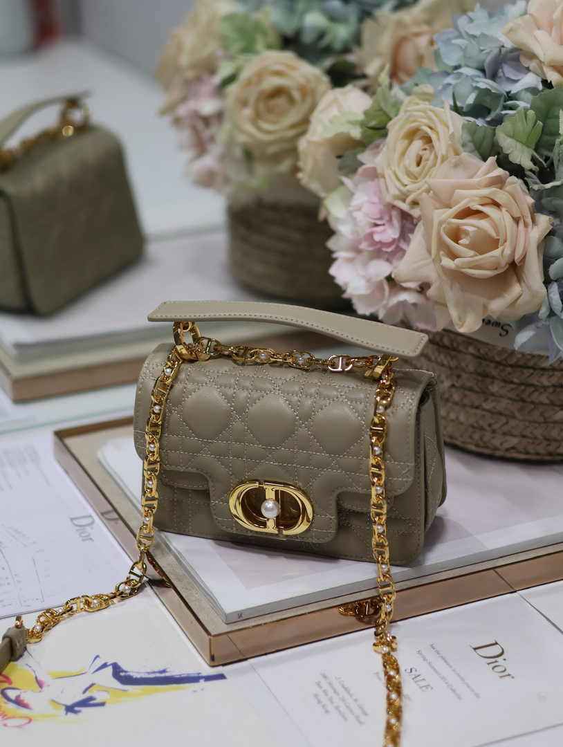Mini Dior Jolie Top Handle Bag M9272 Gray Calfskin - Default Title - View 2