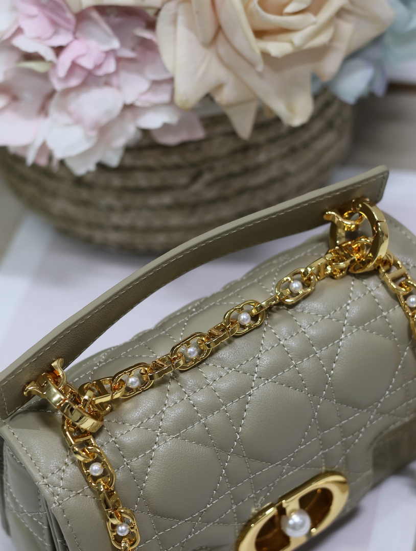Mini Dior Jolie Top Handle Bag M9272 Gray Calfskin - Default Title - View 6