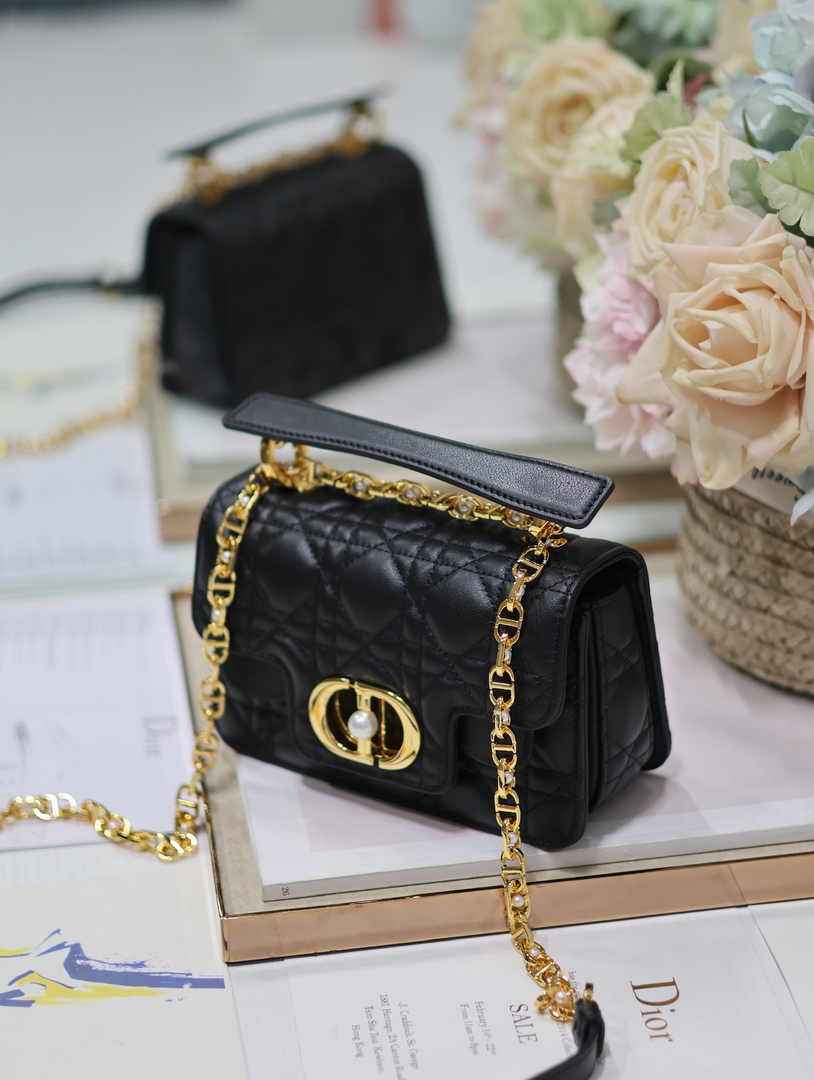 Mini Dior Jolie Top Handle Bag M9272 Black Calfskin - Default Title - View 2
