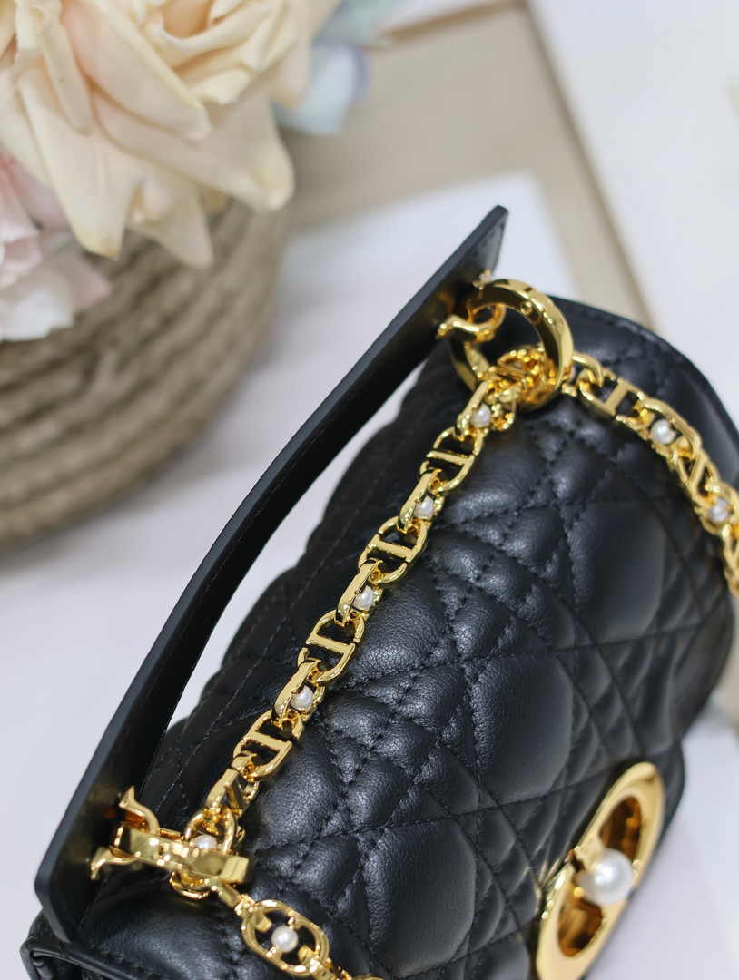 Mini Dior Jolie Top Handle Bag M9272 Black Calfskin - Default Title - View 9