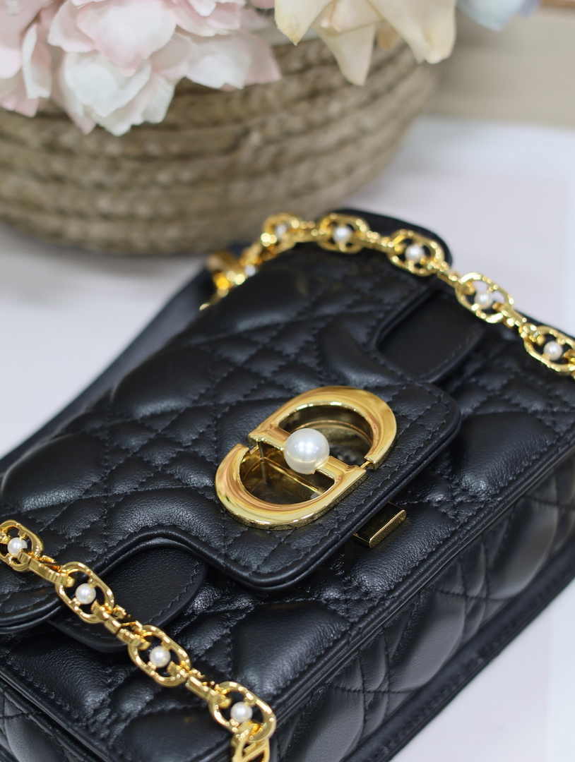 Mini Dior Jolie Top Handle Bag M9272 Black Calfskin - Default Title - View 6