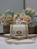 Mini Dior Jolie Top Handle Bag M9272 White Calfskin - Default Title - View 1