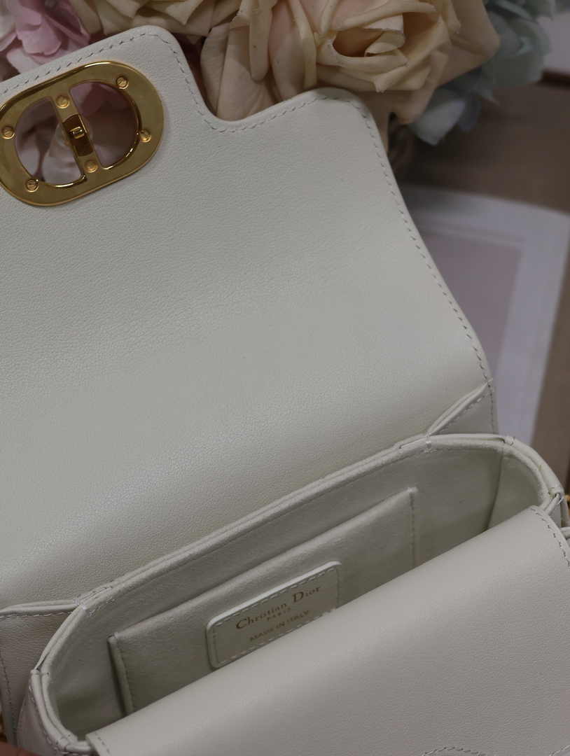 Mini Dior Jolie Top Handle Bag M9272 White Calfskin - Default Title - View 7