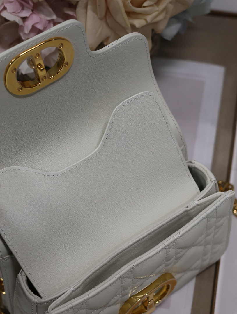 Mini Dior Jolie Top Handle Bag M9272 White Calfskin - Default Title - View 8