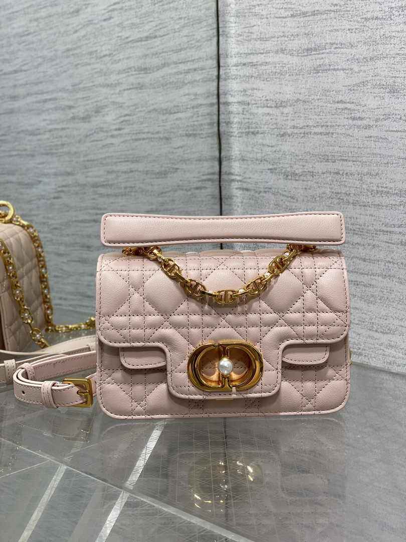 Mini Dior Jolie Top Handle Bag M9272 Pink Calfskin - Default Title - View 1
