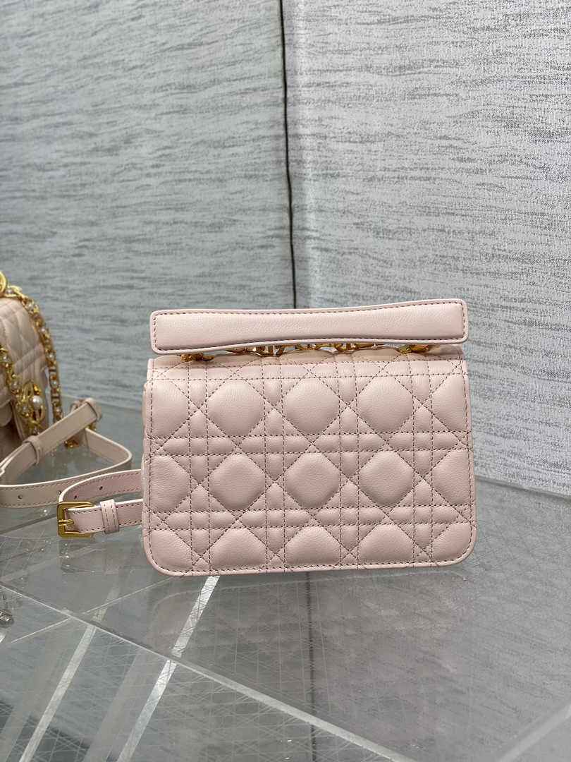 Mini Dior Jolie Top Handle Bag M9272 Pink Calfskin - Default Title - View 3