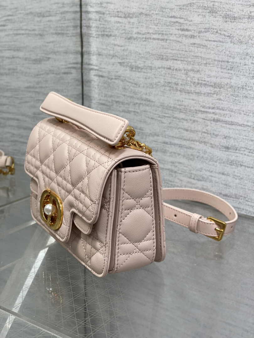 Mini Dior Jolie Top Handle Bag M9272 Pink Calfskin - Default Title - View 6