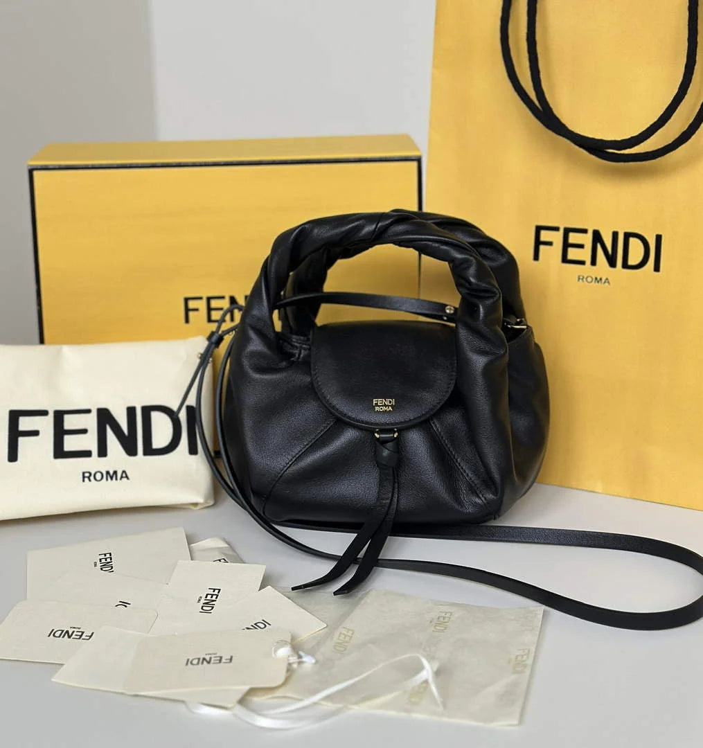 Mini Fendi Spy Bag, 8BS110 black calfskin - Default Title - View 1