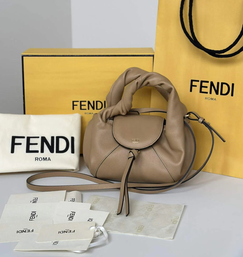 Mini Fendi Spy Bag, 8BS110 apricot calfskin - Default Title - View 1