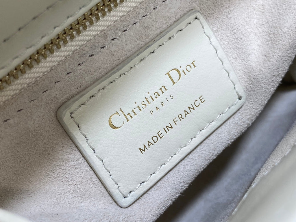 Mini Lady Dior Bag M0505 White Cannage Lambskin - Default Title - View 9