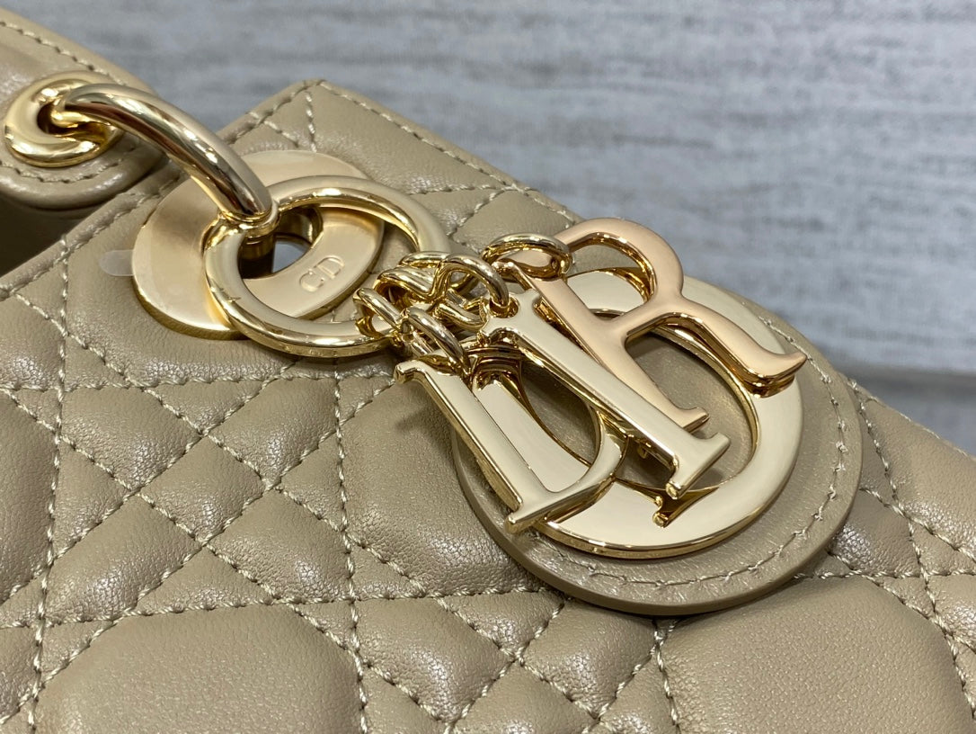 Mini Lady Dior Bag M0505 Apricot Cannage Lambskin - Default Title - View 9