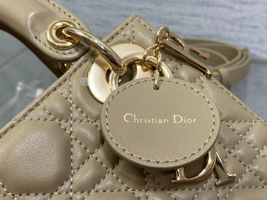 Mini Lady Dior Bag M0505 Apricot Cannage Lambskin - Default Title - View 8