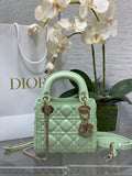 Mini Lady Dior Bag M0505 Light Green Cannage Lambskin - Default Title - View 1