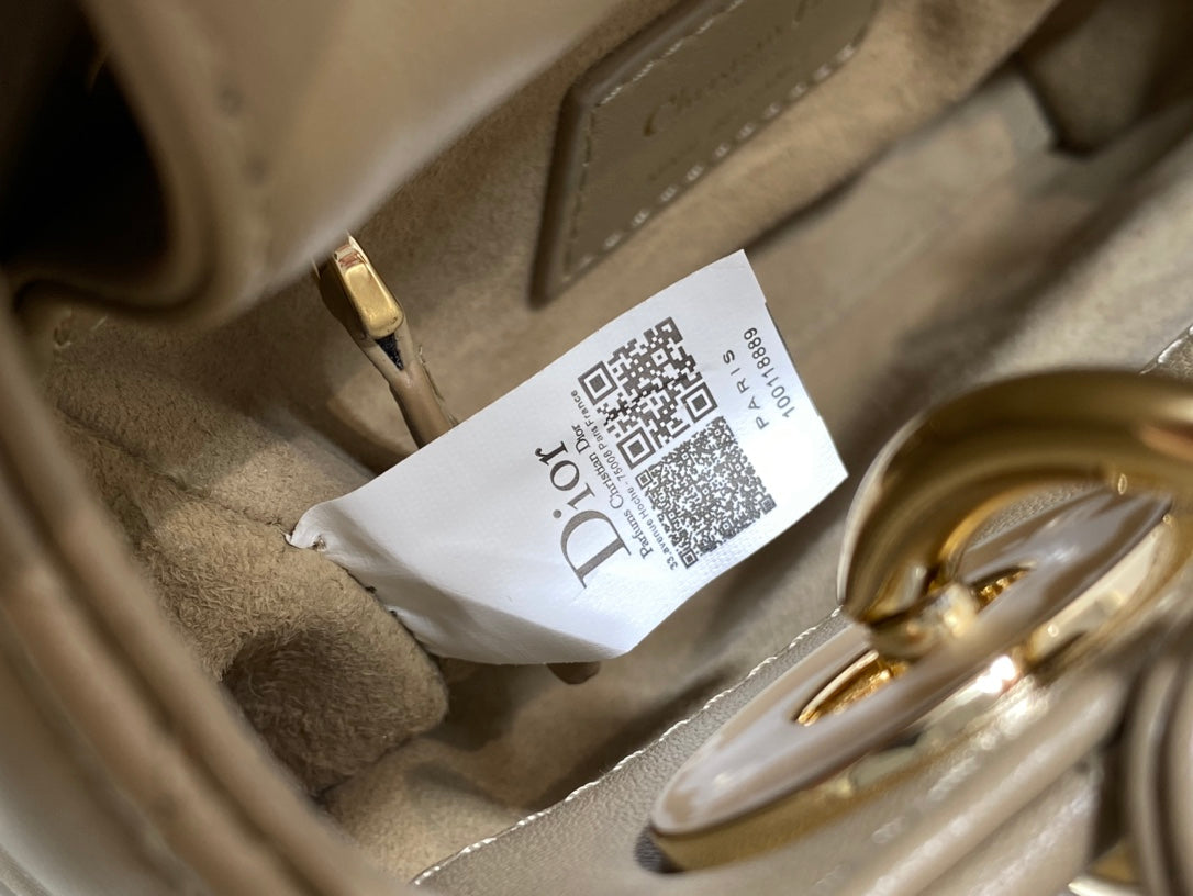 Mini Lady Dior Bag M0505 Apricot Cannage Lambskin - Default Title - View 10