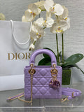 Mini Lady Dior Bag M0505 Purple Cannage Lambskin - Default Title - View 1