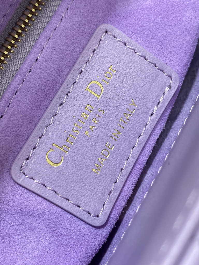 Mini Lady Dior Bag M0505 Purple Cannage Lambskin - Default Title - View 11