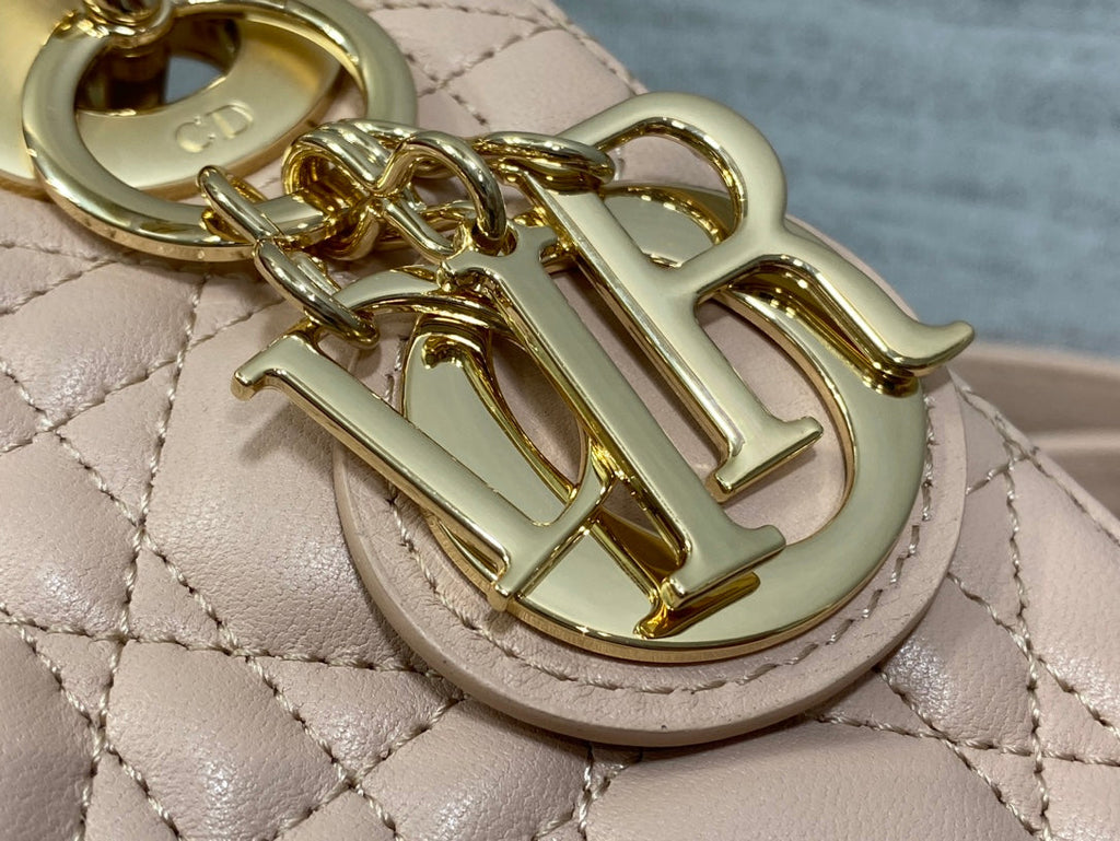 Mini Lady Dior Bag M0505 Powder Pink Cannage Lambskin - Default Title - View 8