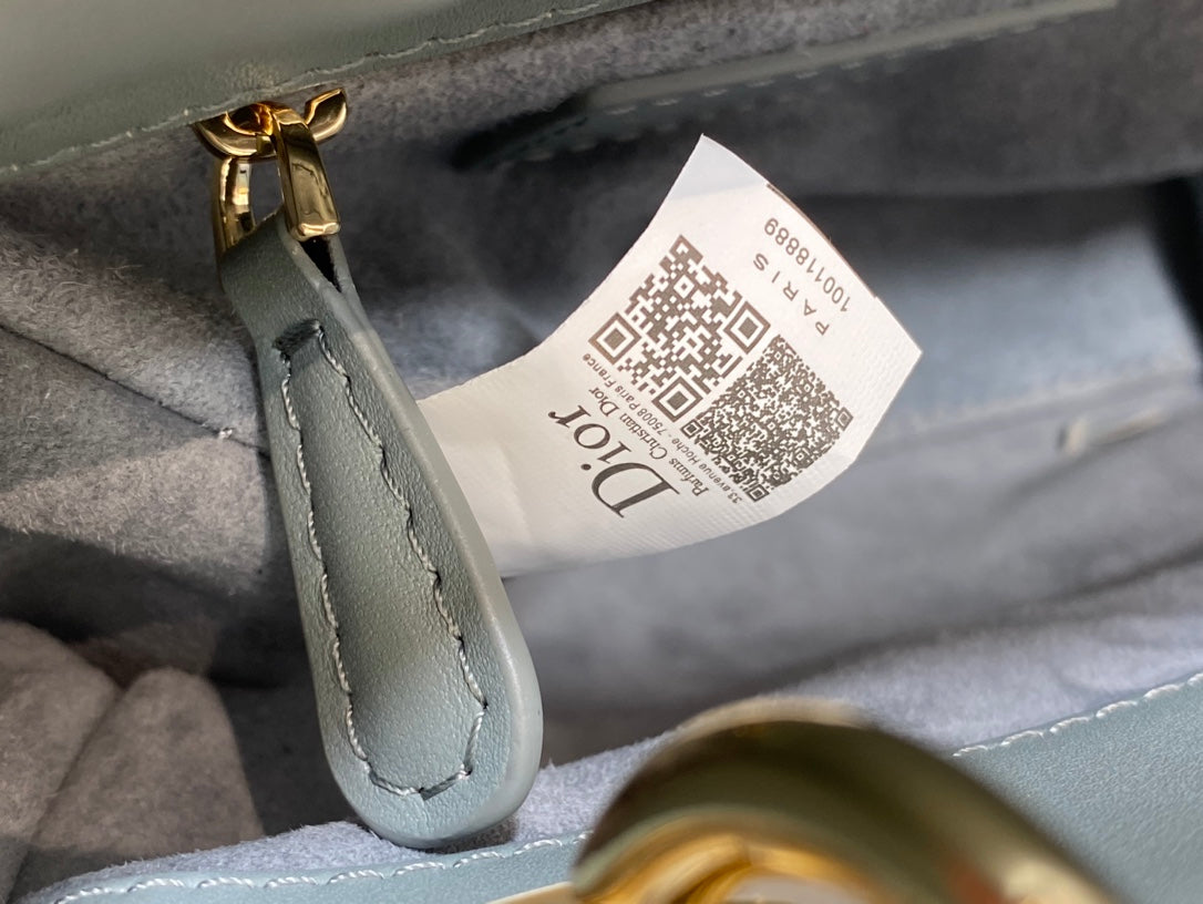 Mini Lady Dior Bag M0505 Green Cannage Lambskin - Default Title - View 10