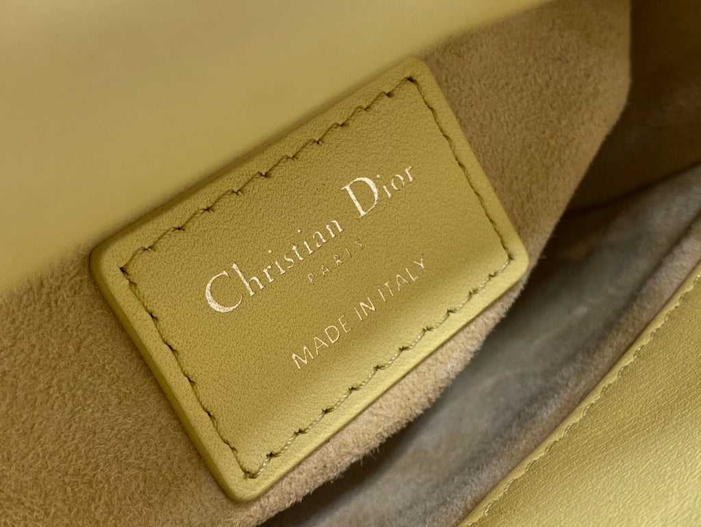 Mini Lady Dior Bag M0505 Yellow Cannage Lambskin - Default Title - View 9