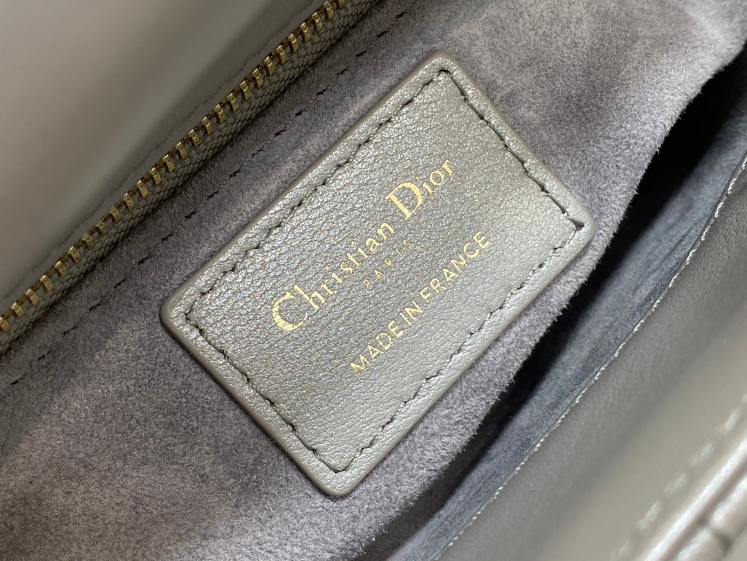 Mini Lady Dior Bag M0505 Gray Cannage Lambskin - Default Title - View 9