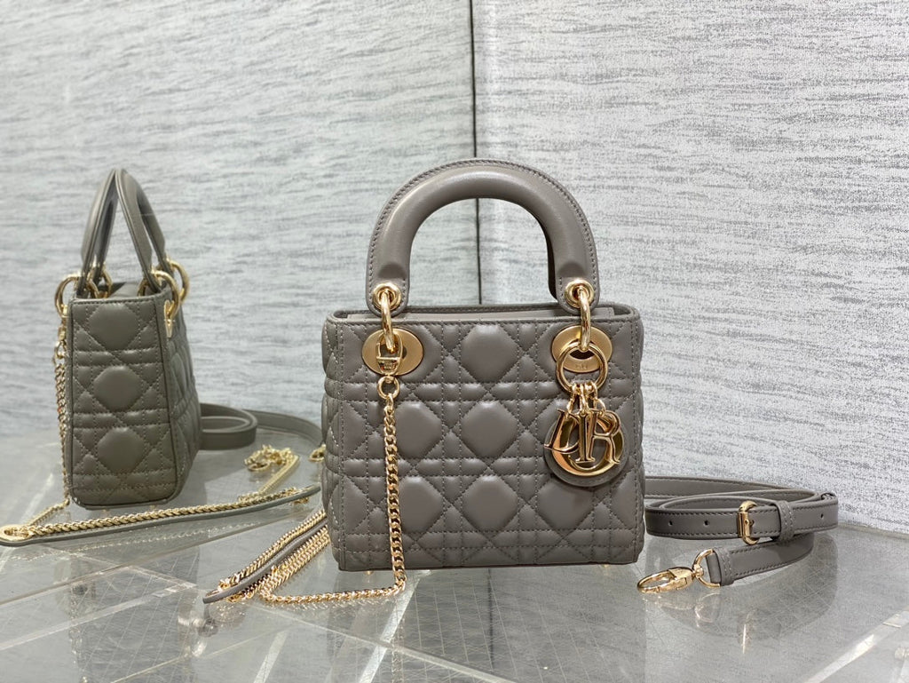 Mini Lady Dior Bag M0505 Dark Gray Cannage Lambskin - Default Title - View 2