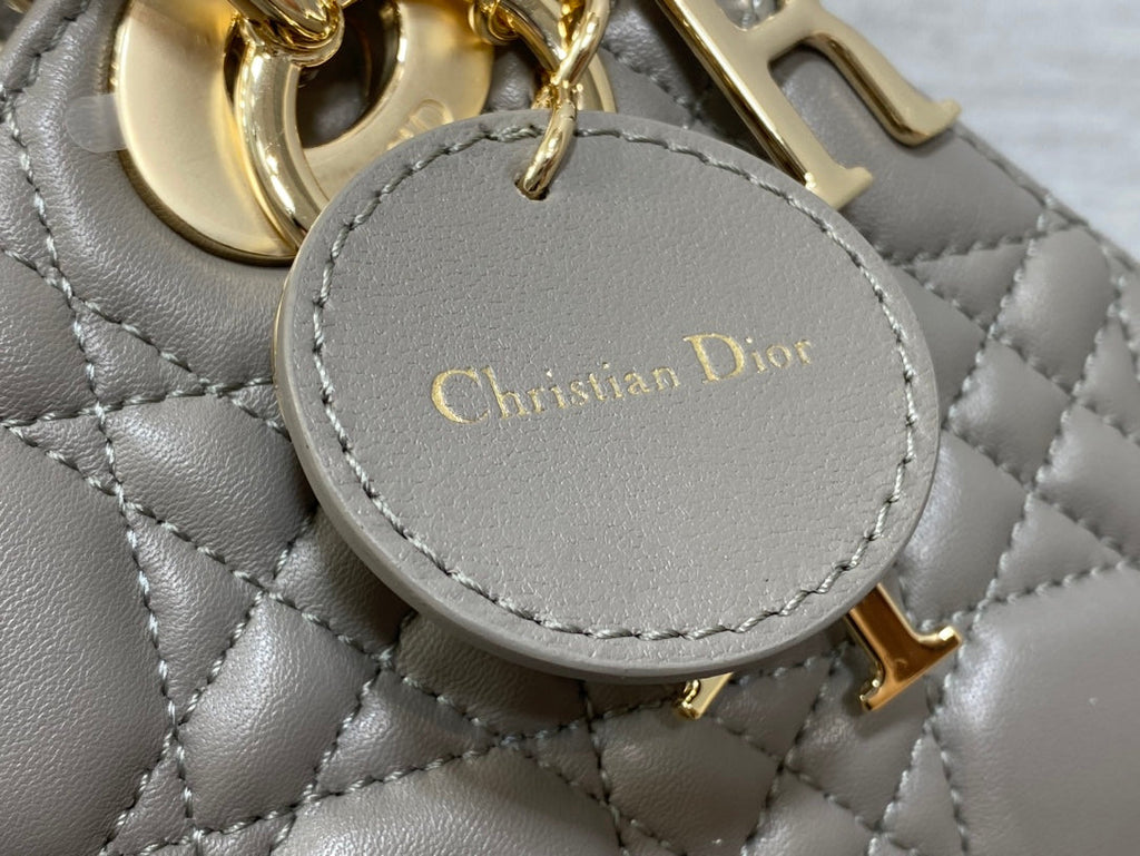 Mini Lady Dior Bag M0505 Dark Gray Cannage Lambskin - Default Title - View 8