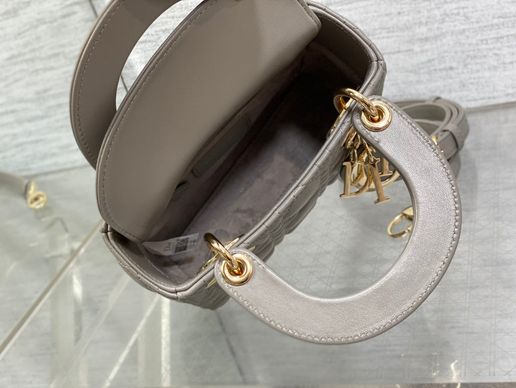 Mini Lady Dior Bag M0505 Dark Gray Cannage Lambskin - Default Title - View 6