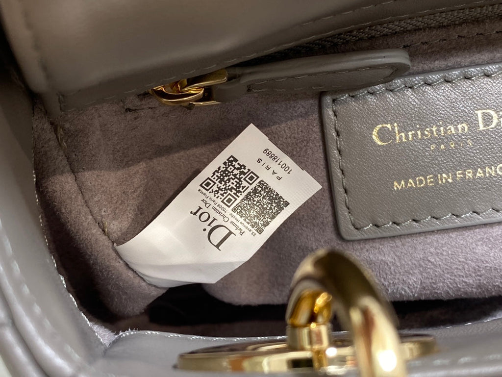 Mini Lady Dior Bag M0505 Dark Gray Cannage Lambskin - Default Title - View 10