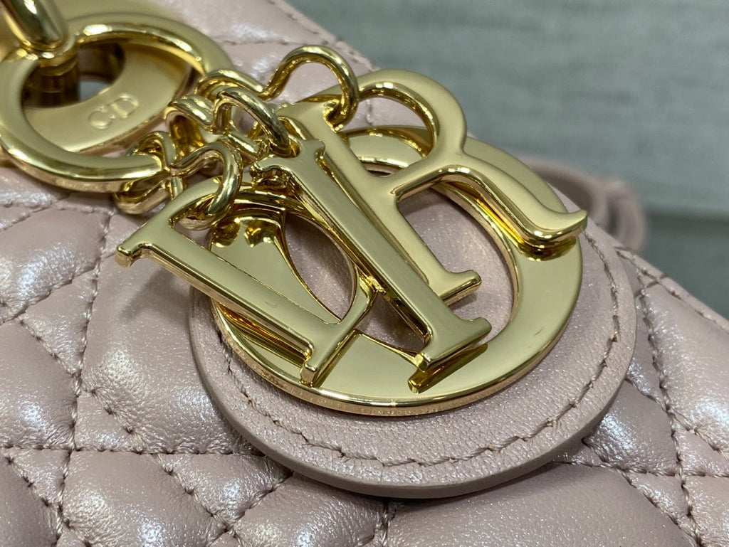Mini Lady Dior Bag M0505 Blush Cannage Lambskin - Default Title - View 3