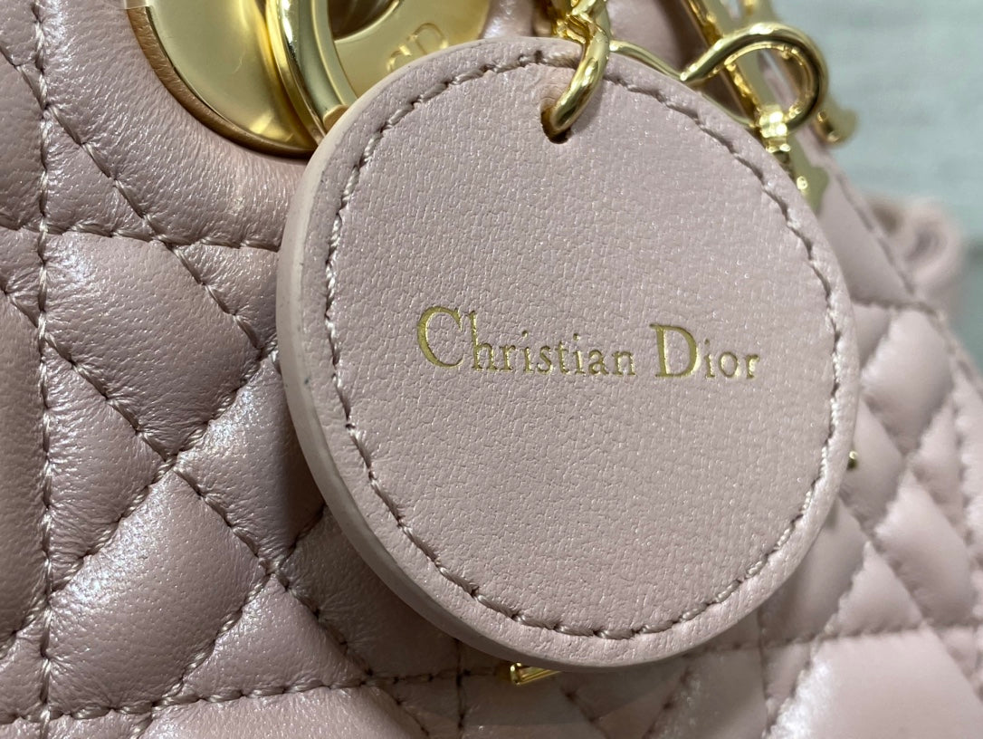Mini Lady Dior Bag M0505 Blush Cannage Lambskin - Default Title - View 4