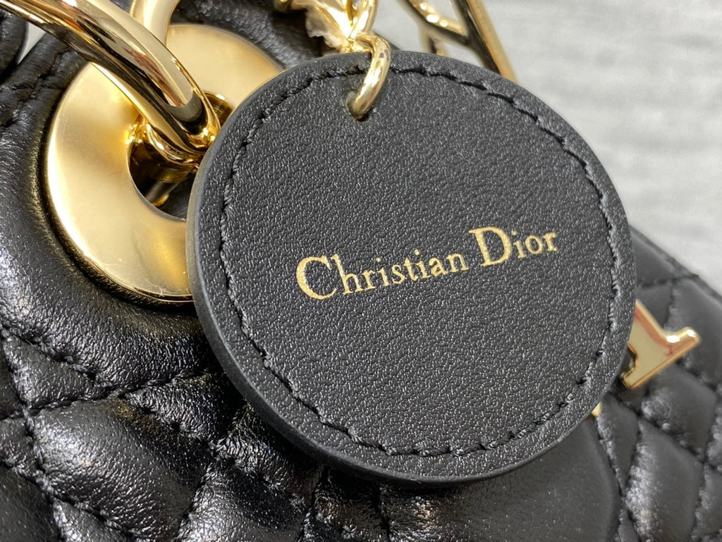 Mini Lady Dior Bag M0505 Black Cannage Lambskin - Default Title - View 7