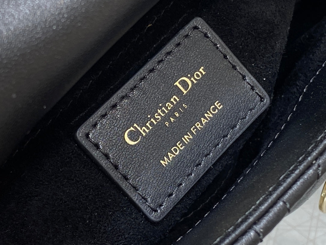 Mini Lady Dior Bag M0505 Black Cannage Lambskin - Default Title - View 9