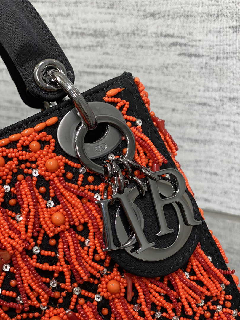 Mini Lady Dior Bag M0505 Red Lambskin M921 - Default Title - View 8
