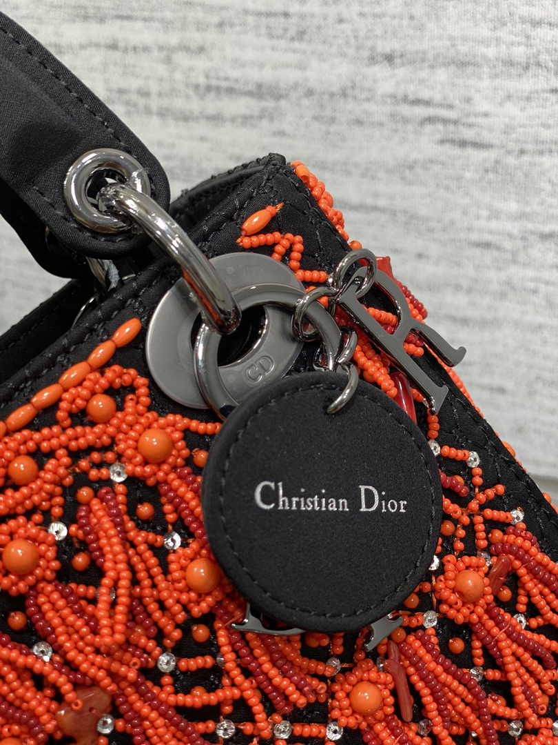Mini Lady Dior Bag M0505 Red Lambskin M921 - Default Title - View 9