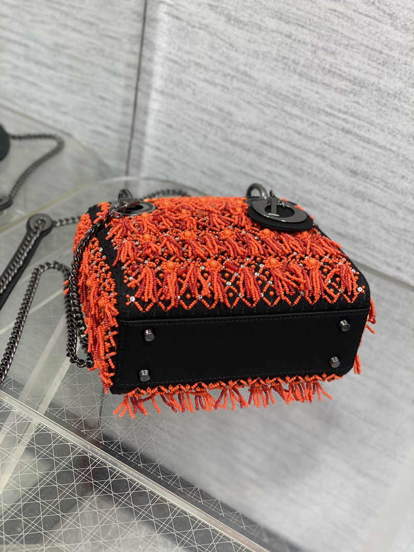Mini Lady Dior Bag M0505 Red Lambskin M921 - Default Title - View 5