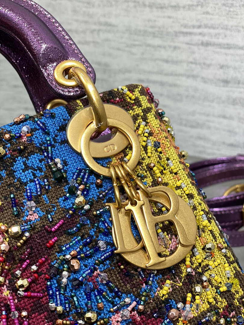 Mini Lady Dior Bag M0505 Purple Lambskin M912 - Default Title - View 7