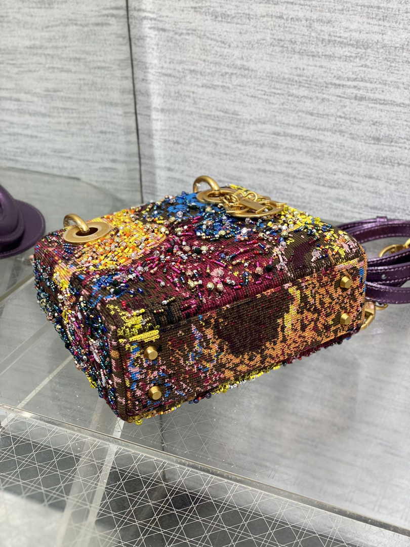 Mini Lady Dior Bag M0505 Purple Lambskin M912 - Default Title - View 5
