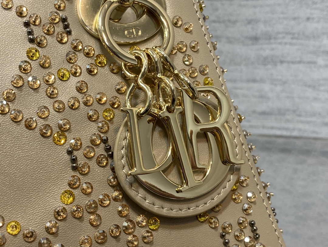 Mini Lady Dior Bag M0505 Apricot Lambskin M916 - Default Title - View 9