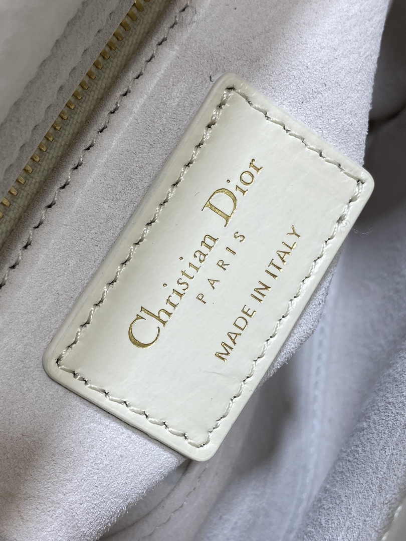 Mini Lady Dior Bag M0505 White Lambskin M915 - Default Title - View 7
